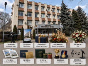 Aproape două milioane de lei pentru decoruri, flori, cadouri și promovare la pretura Centru în primele luni ale anului